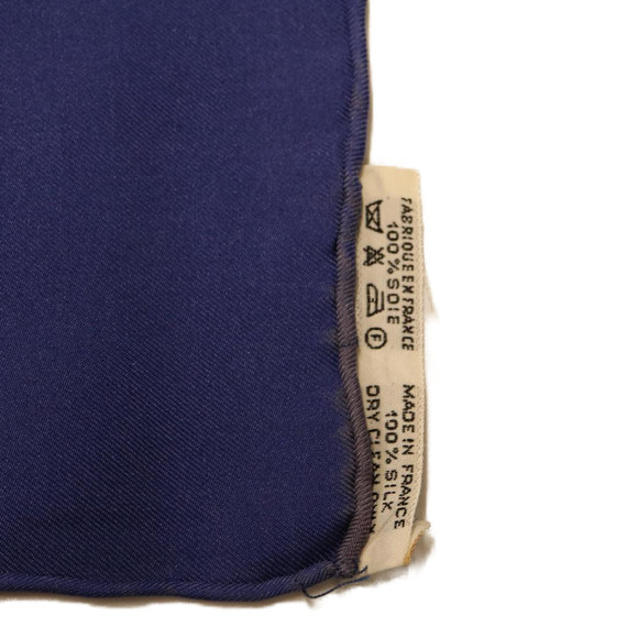 HERMES Carre90 Scarf ""Pourvu qu'on ait l'ivresse"" Silk Red Blue Auth am2611g - Picture 10 of 10